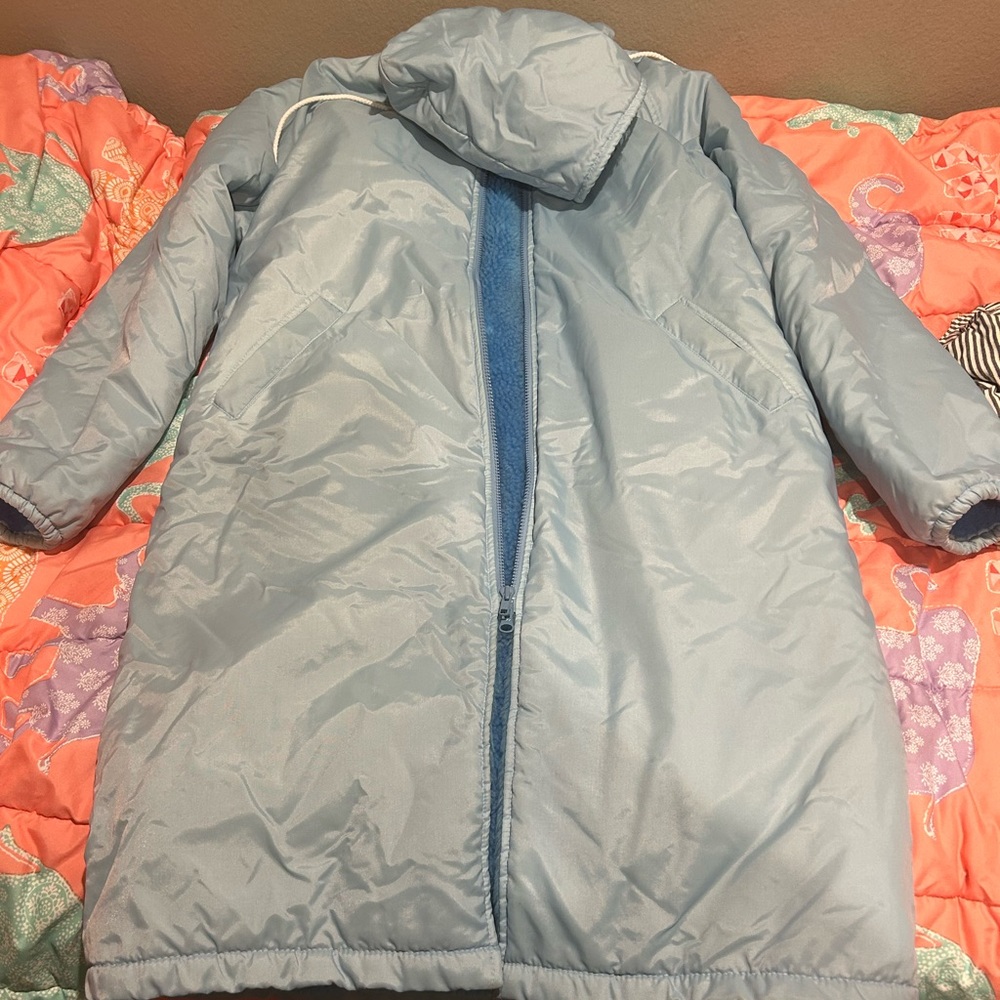 Blue fleece lined Swim Parka Medium